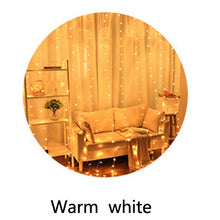 Load image into Gallery viewer, 4.5Mx3M LED Icicle Curtain String Lights Fairy XMAS Light 300 luces Christmas String Light for Party Home Garland Holiday Lights
