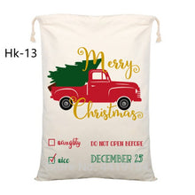 Load image into Gallery viewer, 10pcs/lot Santa Sacks Canvas Candy Cane Bag Large Christmas Gift Bag Red Stripe Drawstring Bag Christmas Supplies Handmade