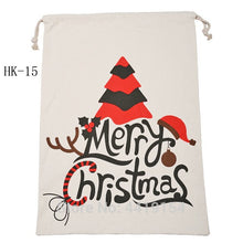 Load image into Gallery viewer, 10pcs/lot Santa Sacks Canvas Candy Cane Bag Large Christmas Gift Bag Red Stripe Drawstring Bag Christmas Supplies Handmade