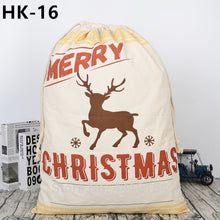 Load image into Gallery viewer, 10pcs/lot Santa Sacks Canvas Candy Cane Bag Large Christmas Gift Bag Red Stripe Drawstring Bag Christmas Supplies Handmade