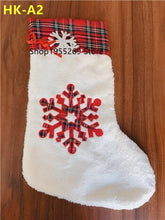 Load image into Gallery viewer, 2018 New Wholesale 50pcs/lot Christmas Stocking 4 Styles Christmas Pet Dog Plaid Paw Stocking Tree Decoration Socks