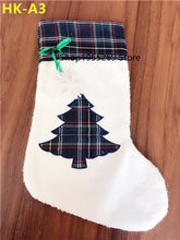 Load image into Gallery viewer, 2018 New Wholesale 50pcs/lot Christmas Stocking 4 Styles Christmas Pet Dog Plaid Paw Stocking Tree Decoration Socks