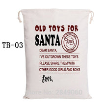 Load image into Gallery viewer, Factory Wholesale 50pcs/lot Large Santa Sacks Drawstring Christmas Gift Wrap Canvas Sack Gift Bag New Arrival 50x70cm For Kids