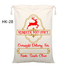 Load image into Gallery viewer, Factory Wholesale 50pcs/lot Large Santa Sacks Drawstring Christmas Gift Wrap Canvas Sack Gift Bag New Arrival 50x70cm For Kids