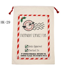 Load image into Gallery viewer, Factory Wholesale 50pcs/lot Large Santa Sacks Drawstring Christmas Gift Wrap Canvas Sack Gift Bag New Arrival 50x70cm For Kids