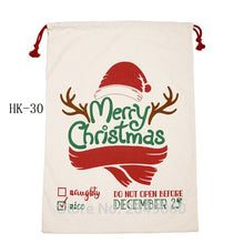 Load image into Gallery viewer, Factory Wholesale 50pcs/lot Large Santa Sacks Drawstring Christmas Gift Wrap Canvas Sack Gift Bag New Arrival 50x70cm For Kids