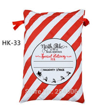 Load image into Gallery viewer, Factory Wholesale 50pcs/lot Large Santa Sacks Drawstring Christmas Gift Wrap Canvas Sack Gift Bag New Arrival 50x70cm For Kids