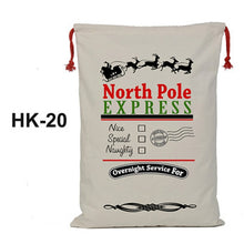 Load image into Gallery viewer, Factory Wholesale 50pcs/lot Large Santa Sacks Drawstring Christmas Gift Wrap Canvas Sack Gift Bag New Arrival 50x70cm For Kids