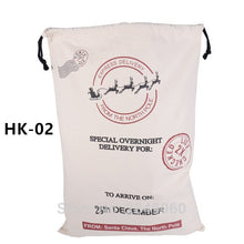 Load image into Gallery viewer, Factory Wholesale 50pcs/lot Large Santa Sacks Drawstring Christmas Gift Wrap Canvas Sack Gift Bag New Arrival 50x70cm For Kids