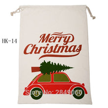 Load image into Gallery viewer, Factory Wholesale 50pcs/lot Large Santa Sacks Drawstring Christmas Gift Wrap Canvas Sack Gift Bag New Arrival 50x70cm For Kids