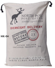 Load image into Gallery viewer, Factory Wholesale 50pcs/lot Large Santa Sacks Drawstring Christmas Gift Wrap Canvas Sack Gift Bag New Arrival 50x70cm For Kids