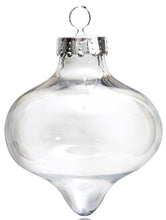 Load image into Gallery viewer, Free Shipping DIY Paintable/Shatterproof Clear Christmas Decoration, Fillable Plastic Onion Ornament, 100/Pack