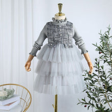 Load image into Gallery viewer, 5355 Ruffles Botton Princess Baby Girl Dress Christmas Party Wedding Kid Dress For Girl Wholesale Thanksgiving Baby Girl Clothes