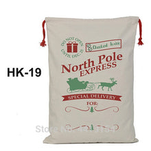 Load image into Gallery viewer, Wholesale Christmas Kids Gifts 100pcs/lot Personalized Santa Sack Candy Gift Bag Red Stripe Drawstring Christmas Sacks Large