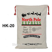 Load image into Gallery viewer, Wholesale Christmas Kids Gifts 100pcs/lot Personalized Santa Sack Candy Gift Bag Red Stripe Drawstring Christmas Sacks Large