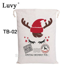 Load image into Gallery viewer, Wholesale Christmas Kids Gifts 100pcs/lot Personalized Santa Sack Candy Gift Bag Red Stripe Drawstring Christmas Sacks Large