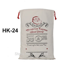Load image into Gallery viewer, Luvy Handmade Christmas Bags Canvas Candy Cane Santa Sacks 100pcs/lot Drawstring Bags Santa Claus Party Decorations Gift