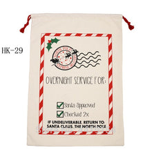 Load image into Gallery viewer, Luvy Handmade Christmas Bags Canvas Candy Cane Santa Sacks 100pcs/lot Drawstring Bags Santa Claus Party Decorations Gift