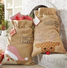Load image into Gallery viewer, 20pcs/lot new arrival popular Christmas santa sack burlap santa gift bags santa sack for Christmas