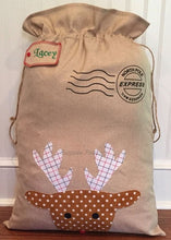 Load image into Gallery viewer, 20pcs/lot new arrival popular Christmas santa sack burlap santa gift bags santa sack for Christmas