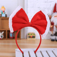 Load image into Gallery viewer, 300pcs Christmas Headband Bow Bowknot Sequin Ornament Hairband Head Adornment Santa Xmas Party Decoration