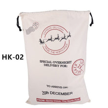 Load image into Gallery viewer, 25pcs/lot 38 Styles Santa Sacks Christmas Gift Bags Large Santa Bag Drawstring Candy Cane Bag New Year Gift