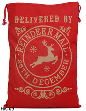 Load image into Gallery viewer, 25pcs/lot 38 Styles Santa Sacks Christmas Gift Bags Large Santa Bag Drawstring Candy Cane Bag New Year Gift