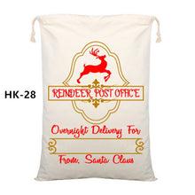 Load image into Gallery viewer, 25pcs/lot 38 Styles Santa Sacks Christmas Gift Bags Large Santa Bag Drawstring Candy Cane Bag New Year Gift