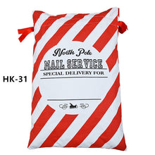 Load image into Gallery viewer, 25pcs/lot 38 Styles Santa Sacks Christmas Gift Bags Large Santa Bag Drawstring Candy Cane Bag New Year Gift