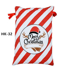 Load image into Gallery viewer, 25pcs/lot 38 Styles Santa Sacks Christmas Gift Bags Large Santa Bag Drawstring Candy Cane Bag New Year Gift