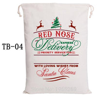 Load image into Gallery viewer, 25pcs/lot 38 Styles Santa Sacks Christmas Gift Bags Large Santa Bag Drawstring Candy Cane Bag New Year Gift