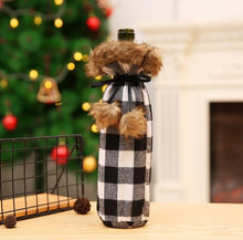 Load image into Gallery viewer, Christmas Wine Bottle Cover Wine Champagne Bottle Bag Plaid for Party Home Decoration Christmas Decorations Supplies SN2753