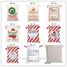 Load image into Gallery viewer, 44 Styles Santa Sacks 11pcs/lot Wholesale Christmas Bag Drawstring Large Canvas Gift Bag For Christmas Decoration Can Mix Buy