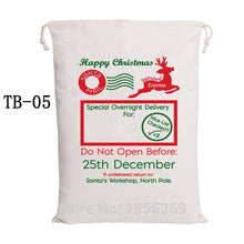 Load image into Gallery viewer, 44 Styles Santa Sacks 11pcs/lot Wholesale Christmas Bag Drawstring Large Canvas Gift Bag For Christmas Decoration Can Mix Buy