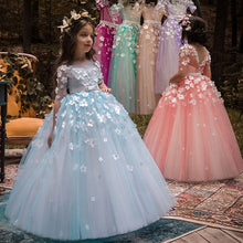 Load image into Gallery viewer, Little Princess Flower Girl Dress for Wedding Kids Party Wear Costume Girls First Communion Dress Christmas Gown Size 2-16Y