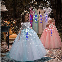 Load image into Gallery viewer, Little Princess Flower Girl Dress for Wedding Kids Party Wear Costume Girls First Communion Dress Christmas Gown Size 2-16Y