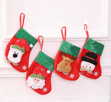 Load image into Gallery viewer, 200 Pcs Mini Christmas Stockings Socks Santa Claus Candy Gift Bag Xmas Tree Decor Festival Party Ornament SN2252