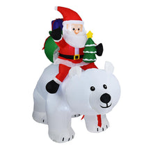 Load image into Gallery viewer, NEW 2m Polar Bear Inflatable Santa Christmas Riding Polar Bear Inflatable Doll Christmas Decorations for Home Christmas Doll