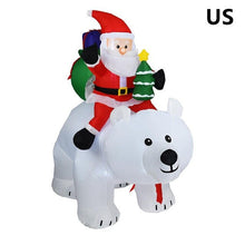 Load image into Gallery viewer, NEW 2m Polar Bear Inflatable Santa Christmas Riding Polar Bear Inflatable Doll Christmas Decorations for Home Christmas Doll