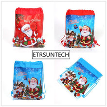 Load image into Gallery viewer, 120pcs Christmas Gift Candy Bag Santa Claus Drawstring Bag Backpack Kids New Year Stockings Gifts Holders Bag Xmas Party