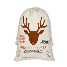 Load image into Gallery viewer, 50pcs/lot 2019 New Arrival Creative Santa Claus bags Drawstring Canvas Santa Sack Christmas Gift Bag Pouch 12 styles