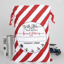 Load image into Gallery viewer, 50pcs/lot 2019 New Arrival Creative Santa Claus bags Drawstring Canvas Santa Sack Christmas Gift Bag Pouch 12 styles
