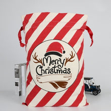 Load image into Gallery viewer, 50pcs/lot 2019 New Arrival Creative Santa Claus bags Drawstring Canvas Santa Sack Christmas Gift Bag Pouch 12 styles