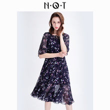 Load image into Gallery viewer, Women's Clothing Dresses Christmas sexy pullover femme jurken work blue floral chiffon dress plus size long 2019 autumn winter