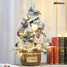 Load image into Gallery viewer, Butterfly Christmas Table Top Small Christmas Tree Glowing Ornaments Shopping Mall Counter Mini Handmade European Tree Ornaments