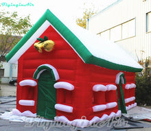 Load image into Gallery viewer, 6m Advertising Red Christmas Lodge Inflatable Christmas Cottage with Bells