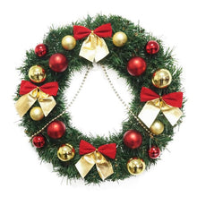 Load image into Gallery viewer, Christmas Wreath Christmas Tree Round Ring Handcrafted Elegant Holiday Wreath Wall Xmas Decoration