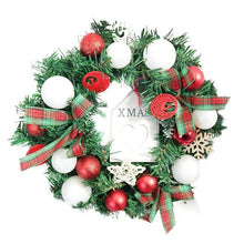 Load image into Gallery viewer, Christmas Wreath Christmas Tree Round Ring Handcrafted Elegant Holiday Wreath Wall Xmas Decoration