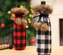 Load image into Gallery viewer, Christmas Wine Bottle Cover Wine Champagne Bottle Bag Plaid for Party Home Decoration Christmas Decorations Supplies SN2375