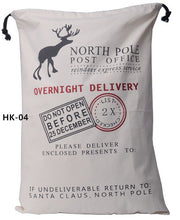 Load image into Gallery viewer, Wholesale Sacks 20pcs/lot Christmas Santa Bags Large 50*70 cm Canvas Santa Sack Canvas Cotton Elk Santa Claus Drawstring Ropebag